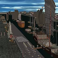 Ancient River Harbor Scene With Sailboats Stone Paved Road And Traditional Buildings