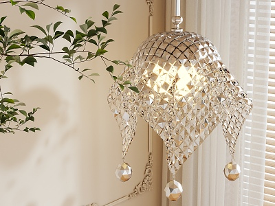 chandelier crystal lamp metal lamp 3d model