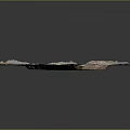 Detailed Terrain Scene Component With Irregular Edges Textured Surface And Colorful Details