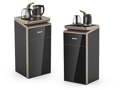 SIMELO Modern Black Vertical Household Electrical Appliances With Kettle And Cup 3d model