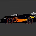 Modern Sleek Black Sports Car With Rear Spoiler Red Rims And Shiny Aerodynamic Design