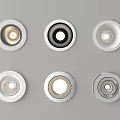 Modern Recessed Downlights And Spotlights Different Styles For Home Lighting 3d model