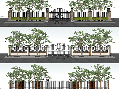 Modern gate entrance patio gate fence model