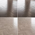 Herringbone Pattern Wooden Flooring Shiny Surface In Different Tones For Modern Home
