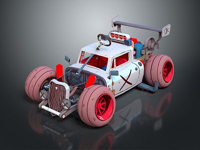 Modern car travel car self-modified car modified car 3d model