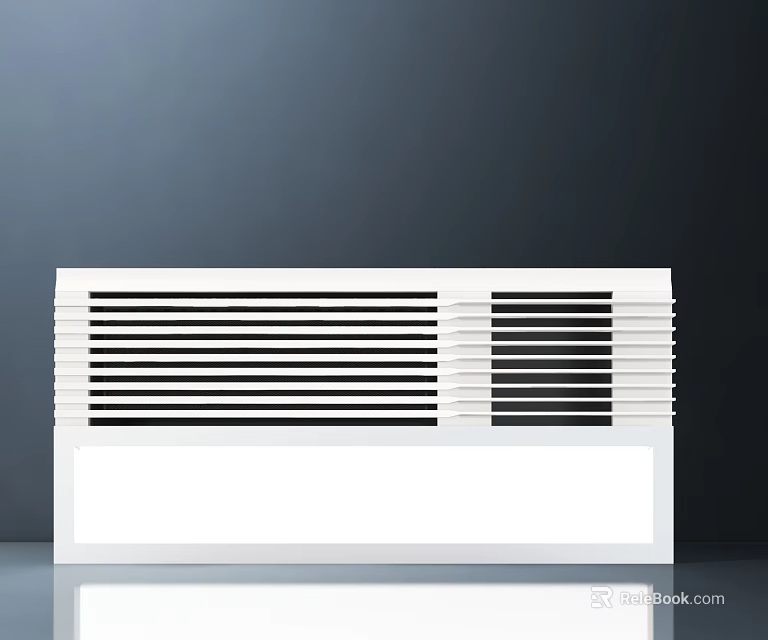 Modern White Air Conditioner Vent Grille Design For Home Interior Decor 3d model 