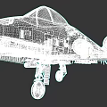 Gray Fighter Jet With Number 704 Detailed Cockpit Engine And Landing Gear