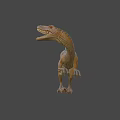 Tyrannosaurus Rex Running On Grassland With Cracked Ground Open Mouth And Sharp Teeth