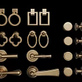 Various Decorative Door Handles With Different Shapes And Metal Finishes