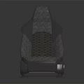 Modern Car Seat With Gray Upholstery And Stitched Design Details