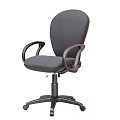 Black Office Chair With Armrests Wheels And Modern Design From Multiple Angles 3d model