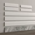 Various Styles Of White Decorative Lines For Interior Wall Decoration With Marble Base