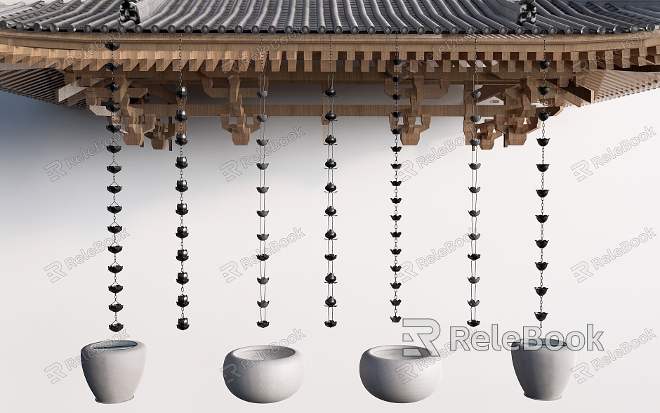 Chinese Rain Chain Chinese Rain Chain Eave Water Chain model