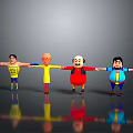 Cartoon Characters Standing In A Line Holding Hands With Different Body Types And Colorful Outfits