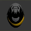 Tactical Weapon Equipment Helmet with Black Yellow Visor and Protective Features