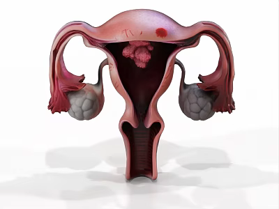 Pelvic Organs 3D Anatomical Model Showing Uterus Fallopian Tubes And Ovaries Structure 3d model