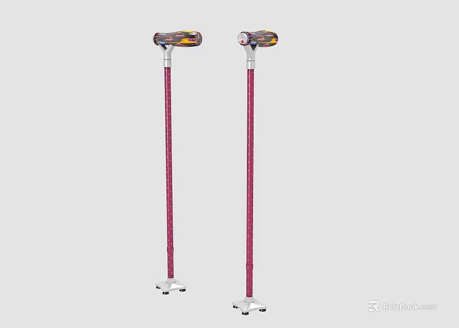 Lightweight Adjustable Medical Crutches With Ergonomic Handle And Stable Base Support 3d model