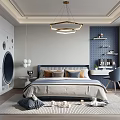 Modern Elegant Kids Room Interior With Bed Desk Chair Round Window Chandelier Rug And Toys
