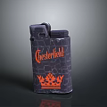 Chesterfield Lighter With Crocodile Texture And Orange Crown Design For Daily Use