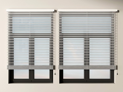 Modern venetian blinds, blackout blinds, lifting blinds, curtain pull blinds, roller blinds 3d model