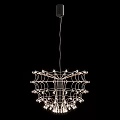 Modern Wire Frame Chandelier With Multiple Small Lights In Geometric Design 3d model