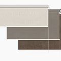 Stylish Roller Blinds Light Gray Dark Brown Fabric Home Decor 3d model