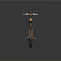 Sleek Modern Bicycle With Orange Frame Black Wheels Aerodynamic Design And Reflective Accents