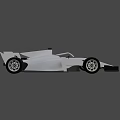 Sleek White Formula 1 Car With Aerodynamic Design Black Tires And Front Wing