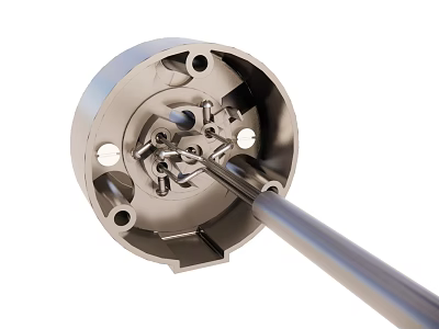 Industrial Equipment Featuring Metal Circular Component With Internal Mechanical Shaft Structure 3d model
