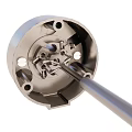 Industrial Equipment Featuring Metal Circular Component With Internal Mechanical Shaft Structure