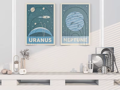 Modern Decorative Painting Home Decorative Painting Mei Chen Pendant 3d model