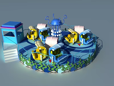 Ocean cup electric amusement equipment 3d model