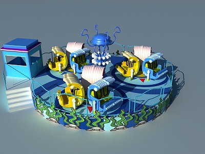 Ocean cup electric amusement equipment 3d model