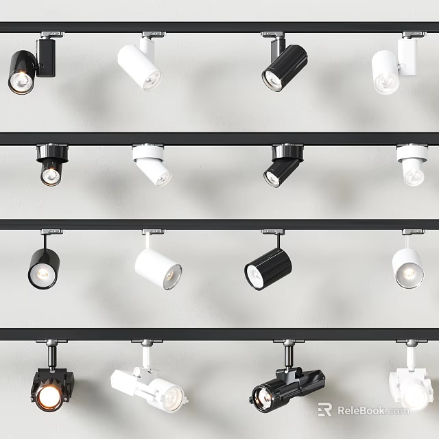 Adjustable Modern Downlights And Spotlights For Home Office Lighting Fixtures 3d model 