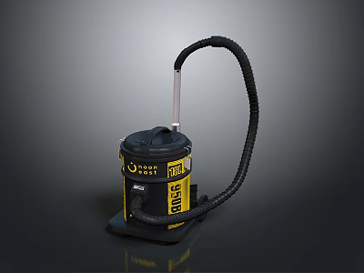 Professional Industrial Vacuum Cleaner With Long Flexible Hose And Dust Container 3d model