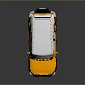 Toyota Yellow SUV With White Roof Black Wheels And Front Grille
