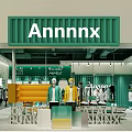 Aminta Modern Clothing Store With Green Ceiling Open Layout Mannequins And Vintage Decor