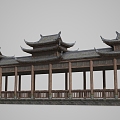 Ancient Architecture Chinese Corridor Palace Corridor 3d model