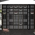 Modern Wine Cabinet Design With Glass Doors Lighting And Wine Bottles