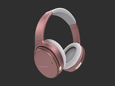 Bose Rose Gold Over Ear Headphones With Sleek Design And Comfortable Ear Cushions 3d model