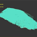 Detailed 3D Terrain Model With Green Vegetation River And Road Networks