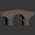 Classic Stone Arch Bridge With Ornate Railings And Pillar Supports