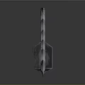 Stylish Tactical Weapon With Red Handle And Serrated Metal Blade Design