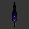 Purple Futuristic Motorcycle Sleek Modern Design With Black Seat And Large Wheels