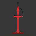 Red Hydraulic Press Equipment With Vertical Frame And Pressure Gauge