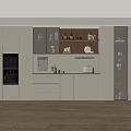 Modern Lighted Wine Cabinet With Elegant Display Shelves And White Kitchen Storage Design