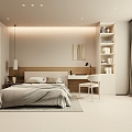 Modern Bedroom Cream Home Bedroom 3d model