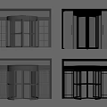 Black And Gold Revolving Doors With Different Frame Styles For Commercial Buildings