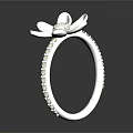 Exquisite Floral Design Diamond Ring With Sparkling Center Stone And Studded Band