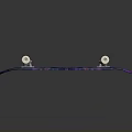 Vibrant Colorful Skateboard With Blue Purple Cosmic Pattern White Wheels And Metal Trucks